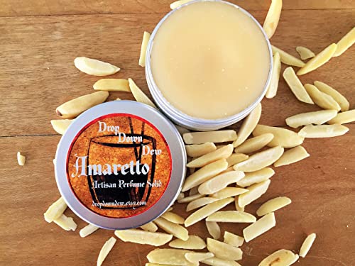 Amaretto Perfume Solid, Perfume Balm, Perfume Rub, Aromatherapy, Essential Oils, Almond Flavor, Natural Perfume, Cream Perfume, Fixative, 1 oz.