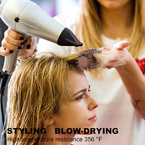 BESTOOL Round Hair Brush for Women or Men, Boar Bristle Hairbrush for Quick Blowout, Add Shine/Volume, Minimize Damage (2.5 Inch)