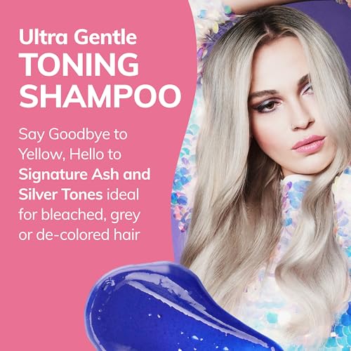 Fanola No Yellow Purple Shampoo - Purple Color Depositing Shampoo for Blondes, Bleached & Grey Hair - Formulated with Violet Pigment to Remove Brassy Tones from Hair - 11.8 Fl oz / 2 Pack