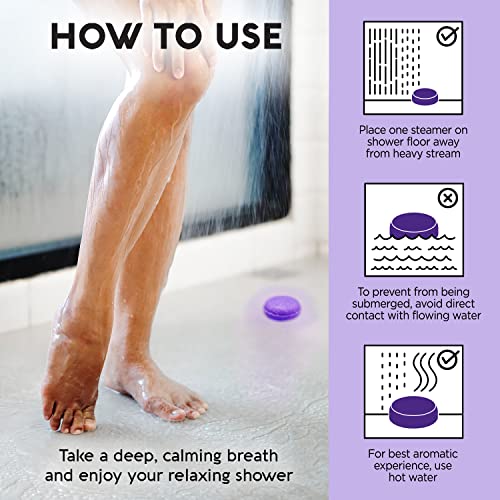 Nature's Beauty Aromatherapy Lavender Chamomile Sleep Shower Steamers Gift Set Single-Pack, Luxury, Fizzy, Spa Shower Steamer to Help Calm + Soothe The Senses, 16.8 oz | 16 ct ea (1 Pack)