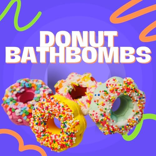 Donut Bath Bomb Gift Set (4 Piece) - Moisturizing, Fun Shaped Bath Bombs | Gift for Birthdays, Valentine's, Easter, Christmas, Mother's Day and More