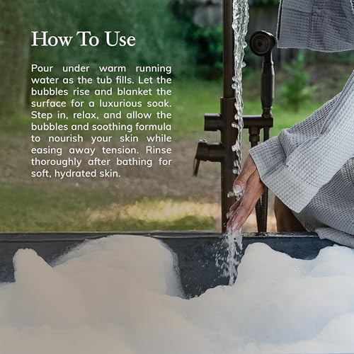 Deep Steep Magnesium Bubble Bath, 15.6 oz – Foaming Soak with Magnesium, Coconut Oil, Aloe, Vitamin C, Shea Butter & Argan Oil – Vegan, Clean Beauty for Stress & Sleep (Brown Sugar Vanilla)