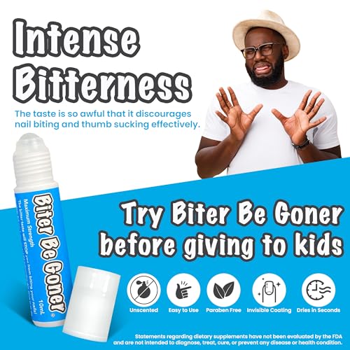 Nail Deterrent, Treatment for Kids and Adults, Non-Glossy Invisible Coating, Stop Nail Biting and Thumb Sucking Today, 0.3 Fl Oz