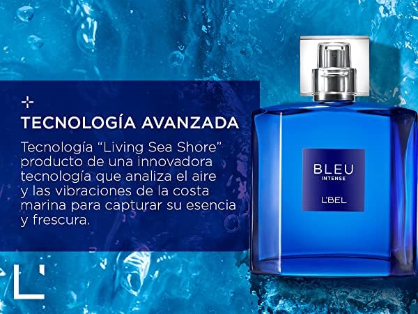 L'BEL - Bleu Intense Perfume para Hombre Larga Duración 100 ml/3.4 Oz