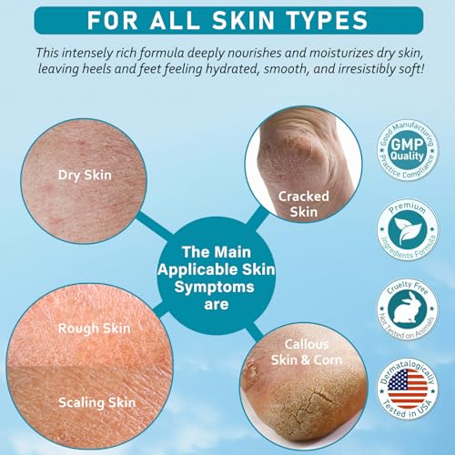 Urea Cream 40 Percent For Feet Maximum Strength - plus Salicylic Acid 2% Foot Cream For Dry Cracked Heels Feet Knees - Dead Skin Cuticle Callus Remover Toenail Softener