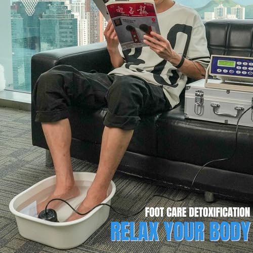 4pcs Arrays for Ionic Foot Bath Detox Machine, Replacement Array each with 10 Stainless Steel Coils Double Layered + 6.35mm Adapter for Home Massage Beauty Salon Ionic Foot Spa