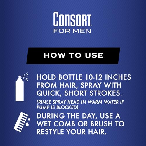 Consort Hair Spray 8 Ounce Unscented Extra Hold Pump Non-Aero (236ml) (3 Pack)