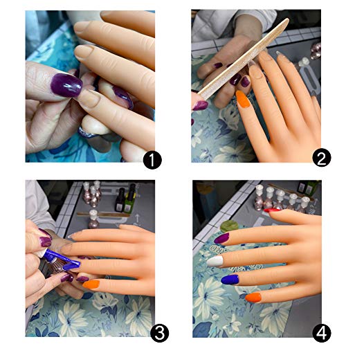 Practice Hand for Acrylic Nails,Mannequin Hands for Nails Practice,Nail Art Hand Nail Training Hand Nail Fake Hand Nail Hand Practice Acrylic Nail Hand 1Pcs Nude Hand
