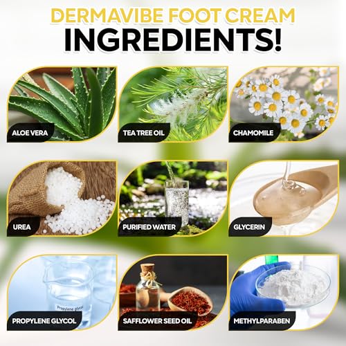 Premium 40% Urea Cream For Feet - Made In USA - Maximum Strength with Pumice Stone & Brush | Tested by Doctors | Intense Moisturizer & Corn, Callus and Dead Skin Remover, Dermavibe by DOCTOR'S INC.