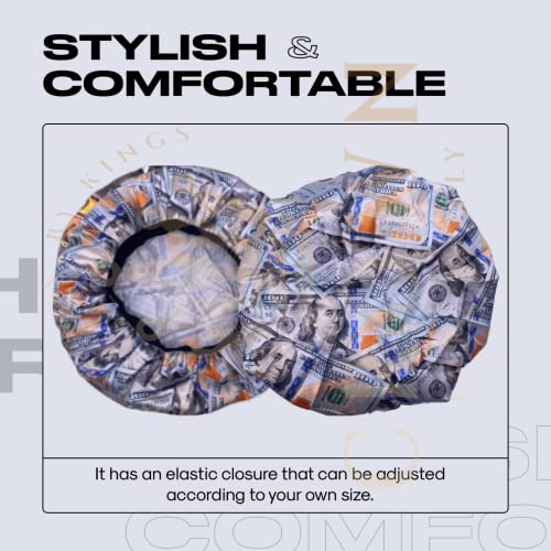 Silky Design Bonnet with Elastic Soft Band, Hair Braid Adjustable Women and Men Bonnets for Sleeping, Comfortable Satin Fabric Bonnet (Mney N)