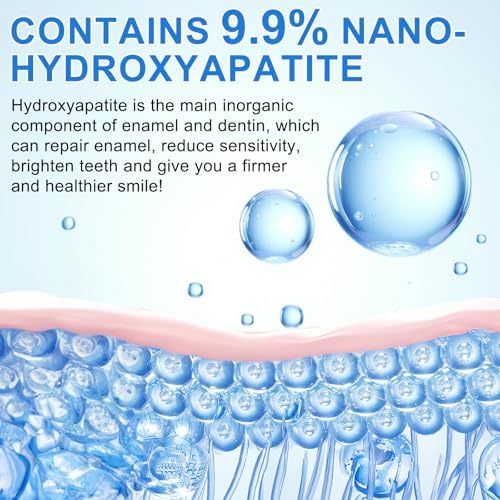9.9% Hydroxyapatite Toothpaste, (2PCS) Nano Hydroxyapatite Toothpaste for Enamel Protection and Tooth Strengthening, Gentle Mint, Fresh Breath, Daily Use for Oral Health