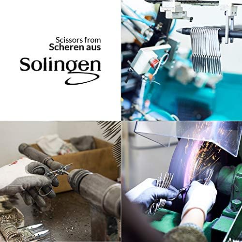 Solingen Curved Cuticle Scissors – Precision German Steel for Manicure & Pedicure, Eyebrow & Eyelash Grooming, Extra Sharp with Premium Storage Case