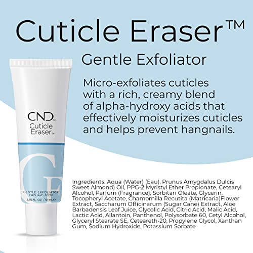CND Cuticle Couple, SolarOil + Cuticle Eraser, Natural Blend Oils, Moisturizes and Conditions Skin, Gentle Exfoliator, 0.5 fl oz.