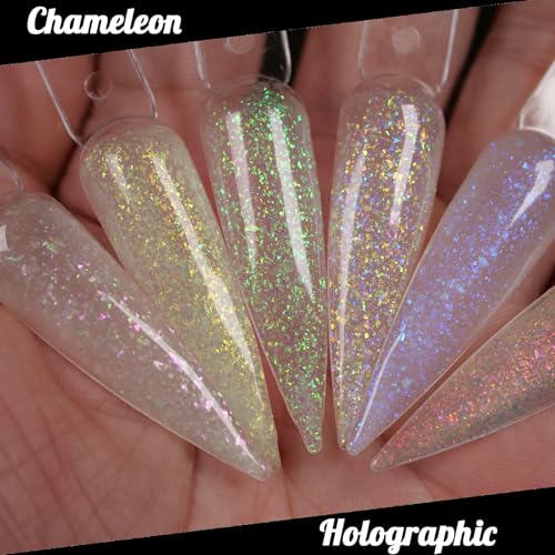 Glow in the dark Opal Gel Nail Polish 6 Colors Set Color Changing Semi Clear Gel Polish (GP015)