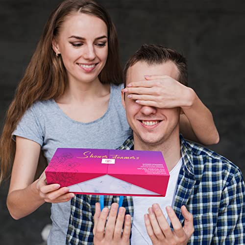 40 PCS Shower Steamers Aromatherapy for Women or Men, 10 Scents Organic with Rose Lavender Mint Watermelon Eucalyptus Lemon Rosemary Grapefruit, Shower Bombs Spa Birthday Gifts for Her Him