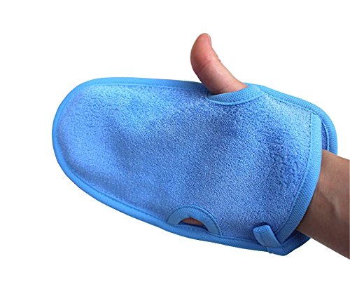 3PCS Bathing Mittens Shower Soft Skin Care Face Body Wash Massage Spa Mitt for Adult and Kids(Color Random)
