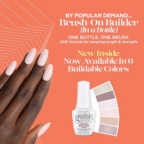 Gelish Brush-On Builder Gel - Gel Nail Polish, Professional Nail Colors, Long-Lasting Soak Off Essentials, Salon Quality Manicure at Home, UV/LED Cure For Gel Nails