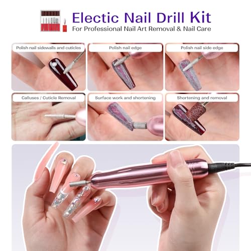 Acrylic Nail Kit for Beginners with Everything: Professional Nail Kit with Drill and Acrylic Powder Liquid Set Decoration Supplies Manicure DIY Salon Women Christmas Gift