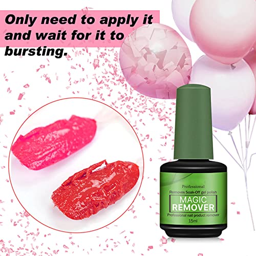 Nail Polish Remover, Magic Soak-Off Gel Nail Polish Remover-Quick,Professional Nail Polish Removers for Natural, Gel Nails (Green-3)