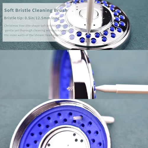 Shower Head Cleaning Brushes, Anti Clogging Cleaner Brush Shower Nozzle Clog Tools Showr Head Nozzle Picks Small Showerhead Cleaner Brush for Small Holes Gaps Nozzles Crevices Jewelry Cleaning 20PCS