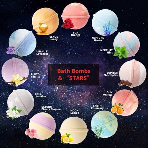 Bath Bombs Gift Set - 24 Pcs Handmade, Natural & Organic Essential Oil Bubble Bath for Women and Girls