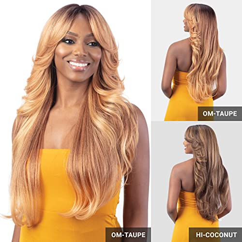 FreeTress Equal Curtain Bangs HD Lace Front Wig Bombshell (1B)