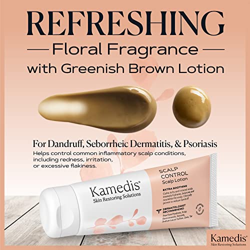 KAMEDIS Scalp Moisturizer Lotion For Dry, Itchy, Dandruff, Flaky, Seborrheic Dermatitis, Psoriasis and Sensitive Scalp. Over-Night Mask Treatment Botanicals-Based. Parabens Free. 3.38 Fl Oz.