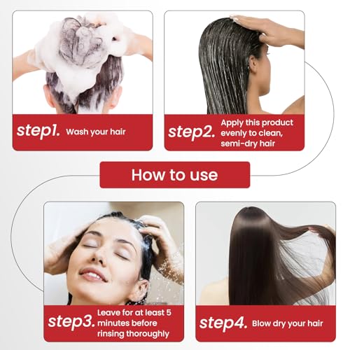 Keratin & Collagen Hair Mask with Argan Oil – Deep Repair Conditioner for Dry, Damaged Hair – Hydrating & Strengthening Treatment, 500ml (16.9 oz)