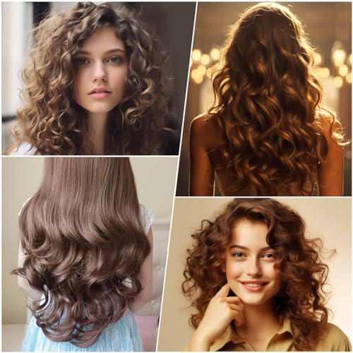 Jumbo Hair Rollers Set - 24 Pieces with 12 Large Rollers and 12 Clips for Voluminous Long Thick Hair (Hot Pink)