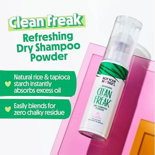 Not Your Mother's Clean Freak Unscented Dry Shampoo Powder (2-Pack) - 1 oz - Dry Shampoo Absorbs Excess Hair Oil - Essentials for All Hair Types