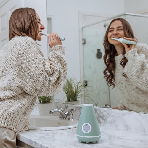 TAO Clean UV Sanitizing Sonic Toothbrush and Cleaning Station, Electric Toothbrush, Dual Speed Setting, Seaglass Green