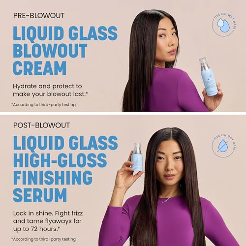 Drybar Liquid Glass High-Gloss Finishing Serum | Use Post-Blowout to Reduces Frizz, Tames Flyaways, and Provides Weightless Hydration to Hair while Adding Shine, Vegan & Cruelty-Free