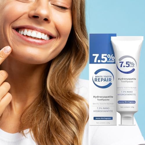 Peachloft Teeth Whitening Toothpaste, 7.5% Nano Hydroxyapatite Toothpaste,Fluoride Free Hydroxyapatite Toothpastes, White Tooth Repair | Enamel Repair & Fresh Breath (1PC-B, Large)