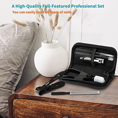 SZQHT Podiatrist Toenail Clippers Set, Professional Toe Nail Clippers for Thick & Ingrown Nails Cutter for Men,Women,Seniors,Heavy-Duty Manicure Set Pedicure Kit for Elder