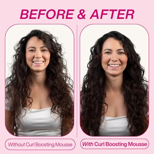 Dippity Do Girls with Curls Curl Enhancing Mousse -2-Pack- Lightweight 3-in-1 Defining Mousse for Curly and Wavy Hair - Hibiscus and Olive Oil for Frizz Free and Bouncy Curls -200 mL/6.7 fl oz