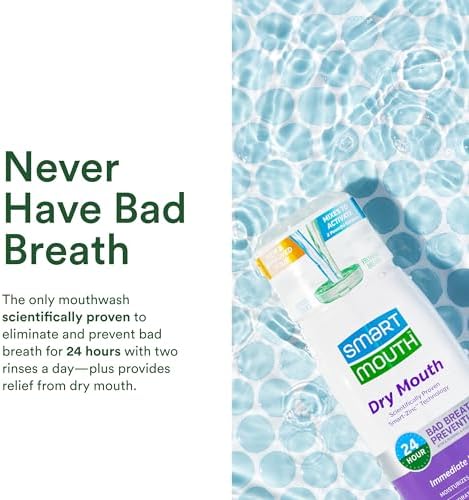 SmartMouth Activated Dry Mouth Mouthwash, Dry Mouth and Bad Breath Relief, Mint, 16 fl oz, 2 Pack