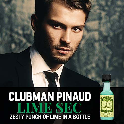Clubman Pinaud Lime Sec Eau De Cologne – Fresh Citrus Scent, Invigorating After Shave Cologne for Men, 1.7 oz, 2 Pack