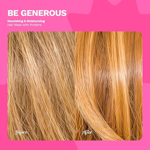 Deep Repair Hair Mask for Dry and Curly Hair – Castor Oil, Biotin, Ginger – Sulfate-Free – Be Generous by Ginger Milk – 8 oz