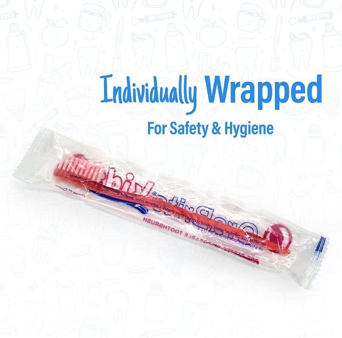 MEGA Pack Kids Disposable Toothbrushes with Paste | Children's Bubblegum Pre-Pasted & Individually Wrapped Toothbrush Bundle | Perfect for School, Camp, Summer Vacation, (36 Pack)