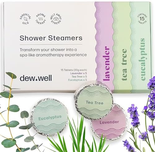 Shower Steamers - 15 Count Shower Bomb - Spa Aromatherapy Right in Your Home - Relax and Unwind - Variety Pack (Lavender, Eucalyptus & Tea Tree)