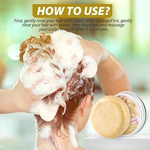 Ginger Hair Regrowth Shampoo Bar, Natural Organic Ginger Shampoo Soap for Anti Hair Loss,dandruff,itching, Promotes Hair Growth, 5 Pack (2 Fl Oz each)