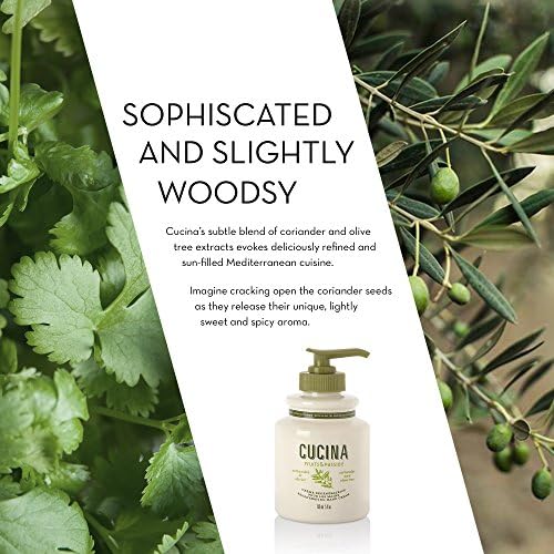 Fruits & Passion [Cucina] - Coriander & Olive Tree Scented Hand Cream for Dry Cracked Skin, Hand Cream for Dry and Anti Aging Olive Oil Natural Hand Cream (5.07 fl oz)
