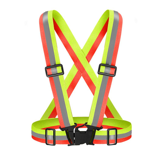 Fepdiu High Visibility Reflective Vest Safety Vest Running Reflective Gear Adjustable Reflective Vest for Walking,Jogging,Hiking,Night Cycling (Bicolor)