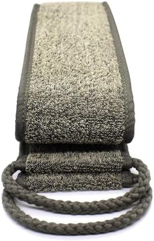 Loofah Back Scrubber, 50 Inch Extra Long Natural Flax Exfoliating Back Scrubber for Shower for Men Women, Deep Clean & Invigorate Your Skin
