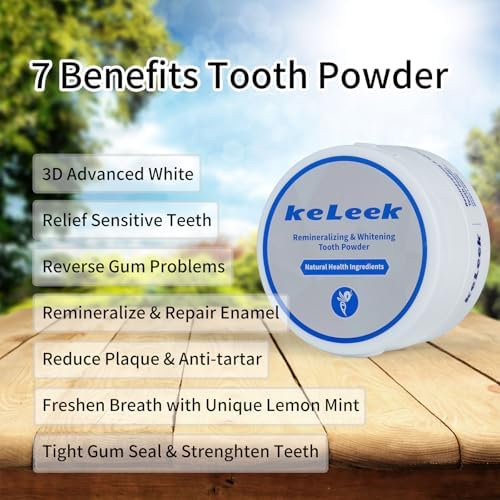 7 Benefits Hydroxyapatite Remineralizing Tooth Powder - Natural Teeth Whitening Powder Toothpaste - 1.76OZ(1 Pack)
