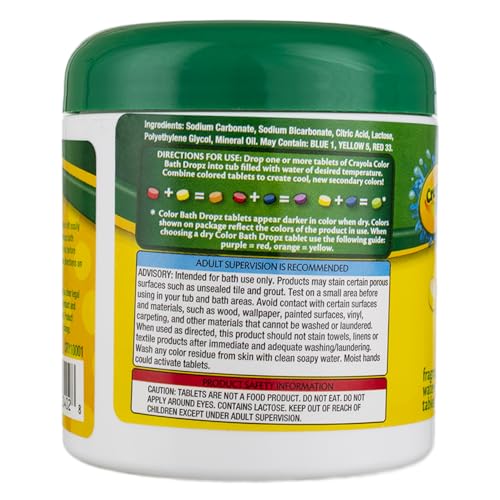 Crayola Bath Dropz 3.59 Ounces 60 Tablets (Pack of 2)