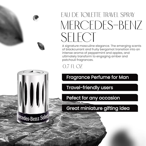 Mercedes-Benz Select Perfume for Men Travel Collection Mini EDT Spray 0.7 Ounce