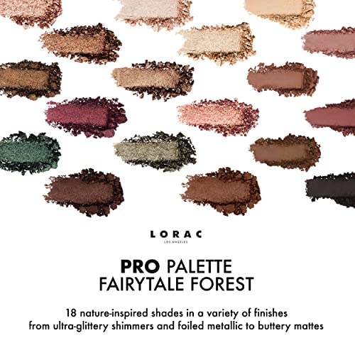 LORAC PRO Eyeshadow Palette, Fairytale Forest | Matte & Shimmer Makeup | Glitter | Mirror Compact | Cruelty Free, Gluten Free, Vegan