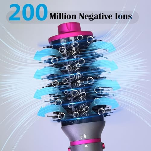 Hair Blow Dryer Brush 4-in-1, Blowout Brush, Multi Hair Styler Negative Ion Detachable Hair Dryer with Diffuser, Hot Air Brush, with Comb Brush for Women, Salon, Household