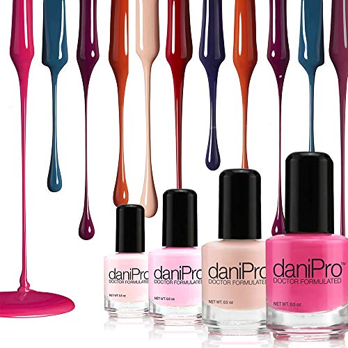 daniPro Doctor Formulated Hot Pink Nail Polish - Fingernail Polish & Toenail Polish, 0.5 oz with Undecylenic Acid, Biotin & Vitamins - Vegan Formula for Healthy Nails - Manufactured in the USA